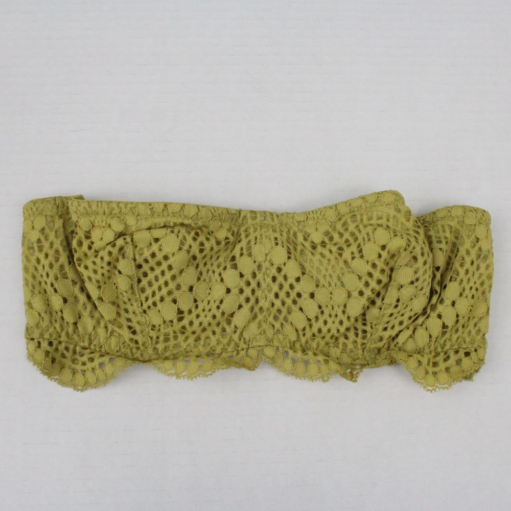 Victoria's Secret Green Lace Strapless Unlined Underwire Bralette Bra Sz XS NWT